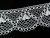 Cotton bobbin lace 75156, width 70 mm, white mercerized