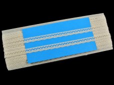 Cotton bobbin lace 75512, width 10 mm, ecru