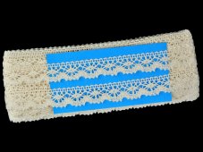 Cotton bobbin lace 82155, width 23 mm, ecru