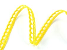 Cotton bobbin lace 73012, width 10 mm, yellow