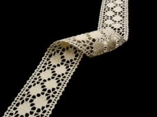 Cotton bobbin lace insert 75160, width 34 mm, ecru