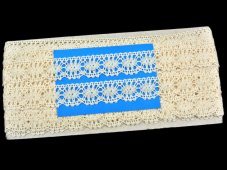Cotton bobbin lace 82176, width 22 mm, ecru