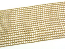 Cotton bobbin lace insert 75322, width 92 mm, caramel