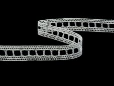 Cotton bobbin lace insert 75266, width 14 mm, white