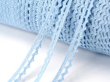 Cotton bobbin lace 75397, width 9 mm, light blue
