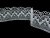 Linen bobbin lace 75574, width 75 mm, 100% linen bleached