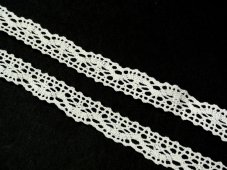 Cotton bobbin lace 75395, width 16 mm, ivory