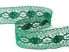Cotton bobbin lace insert 75249, width 48 mm, light green