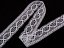 Cotton bobbin lace 75065, width 47 mm, white merc.