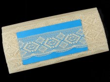 Cotton bobbin lace 82132, width 43 mm, ecru