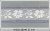 Cotton bobbin lace insert 81325, width 57 mm, white/ purple