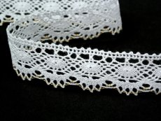 Paličkovaná krajka 82167 (bílá/Lurex zlatý)