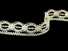 Cotton bobbin lace 75179, width 32 mm, ecru
