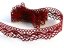 Cotton bobbin lace 75416, width 27 mm, cranberry