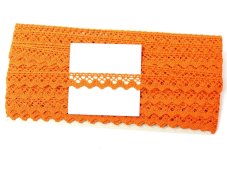 Cotton bobbin lace 75259, width 17 mm, rich orange