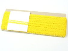 Cotton bobbin lace 75512, width 10 mm, yellow
