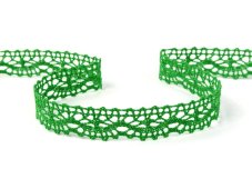 Cotton bobbin lace 75395, width 16 mm, grass green