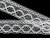Cotton bobbin lace 75078, width 62 mm, white
