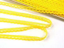 Cotton bobbin lace 75397, width 9 mm, yellow