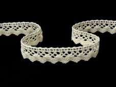 Cotton bobbin lace 75260, width 22 mm, ecru