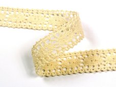 Cotton bobbin lace insert 75393, width 22 mm, ecru