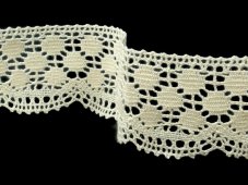 Cotton bobbin lace 82220, width 55 mm, ecru