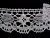 Linen bobbin lace 75253, width 50 mm, 100% linen bleached