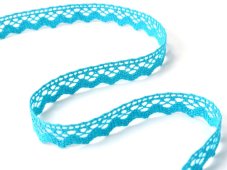 Cotton bobbin lace 75259, width 17 mm, turquoise
