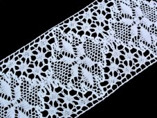 Cotton bobbin lace insert 75034, width 110 mm, white