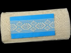 Cotton bobbin lace insert 75166, width 40 mm, ecru