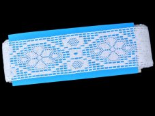 Cotton bobbin lace insert 82148, width 67 mm, white