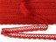 Cotton bobbin lace 75428, width 18 mm, light wine