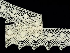 Cotton bobbin lace 82213, width 58 mm, ecru
