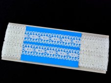 Linen bobbin lace insert 75393, width 22 mm, 100% linen bleached
