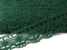 Cotton bobbin lace 75238, width 51 mm, green