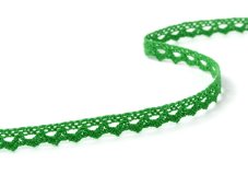 Cotton bobbin lace 75361, width 9 mm, grass green
