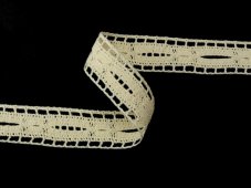 Cotton bobbin lace insert 75515, width 35 mm, ecru