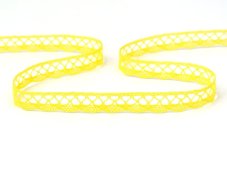 Cotton bobbin lace 75512, width 10 mm, yellow