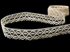Cotton bobbin lace 75173, width 26 mm, ecru