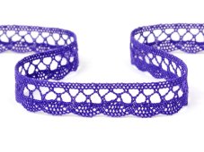 Cotton bobbin lace 75428, width 18 mm, purple