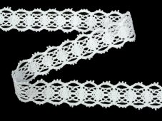 Cotton bobbin lace 75628, width 26 mm, white