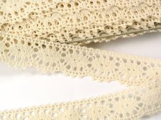 Cotton bobbin lace 75187, width 32 mm, ecru