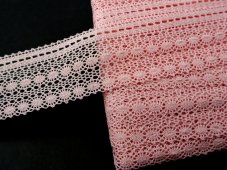Cotton bobbin lace 82240, width 50 mm, pink