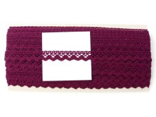 Cotton bobbin lace 75259, width 17 mm, violet