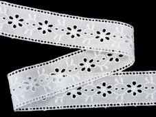 Cotton embroidery lace 65514 (white)