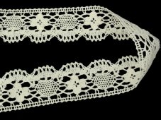 Cotton bobbin lace 75253, width 50 mm, ecru