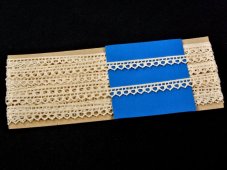 Cotton bobbin lace 82195, width 10 mm, ecru