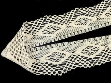 Cotton bobbin lace 82276, width 85 mm, ecru