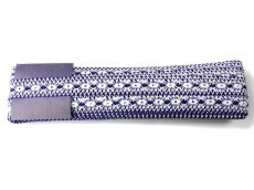 Paličkovaná  vsadka 75305 (bílá/purpurová)