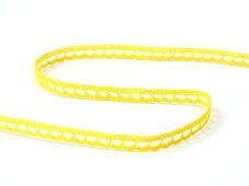 Cotton bobbin lace 73012, width 10 mm, yellow